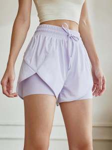 Quần Short Chạy Bộ DCW Dành Cho Nữ Cạp Cao Rộng Rãi Quần Tập Yoga Quần Thể Thao Ba Mảnh Quần Tập Luyện Quần Short