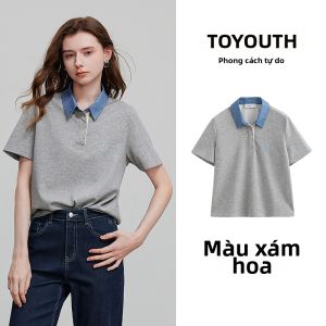 Toyouth | Áo Thun Polo Cổ Dài Tay Ngắn Cho Phụ Nữ
