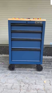 Tủ dụng cụ CSPS 61cm - 04 hộc kéo màu xanh dương kèm bánh xe và ván gỗ