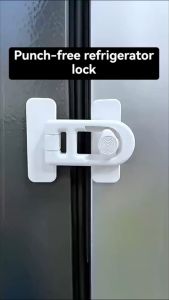 Child Proof Refrigerator LockFridge Locks For Kids With Sticky Adhesive Pads Child Safety Locks For Doors Rv Refrigerator Oven Lock Child Safety Baby Cabinet Locks