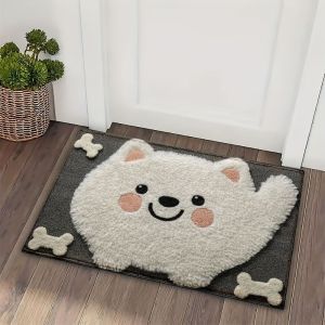 VIKAMA Cute Dachshund Dog Bath Mat Anti-Slip Shower Room Door Mat Indoor and Outdoor Entrance Carpet Home Decoration