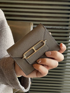 Leather Card Holder Wallet Multi-Slot Small Size Bank Card Storage Organizer Accordion Design High-End Feelings for Ladies