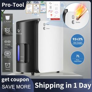 Household Oxygen Concentrator For Elderly And Pregnant Women Small Oxygen Inhaler 1-7L/Min Adjustable Portable Home Grade Medical Oxygen Machine With Atomization