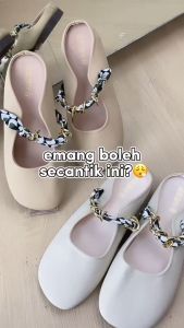 YooWoo Sandal Slip-On Wanita / Sandal Slop Wanita / Sandal Teplek Wanita / Sendal Wanita Kasual PU Karet Anti Slip Fashion Kekinian