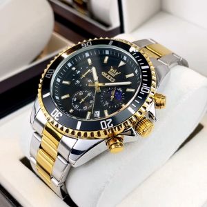 OLEVS Jam Tangan Pria Dewasa 2024: Otomatis Multifungsi Bercahaya Kalender Dial