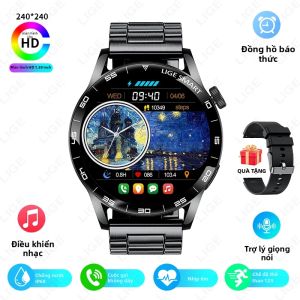 LIGE | Đồng Hồ Thông Minh Đo Nhịp Tim LIGE Màn Hình HD Hỗ Trợ Gọi Bluetooth Chống Nước Theo Dõi Thể Dục Dành Cho Nam Nữ Đồng Hồ Thể Thao Thời Trang Với Chức Năng Theo Dõi Giấc Ngủ