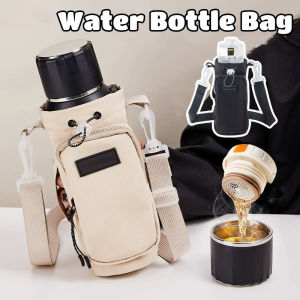 Outdoor Water Bottle Bag With Pouch Portable Holder Water Bottle Bag with Strap And Pocket Carrier Bag