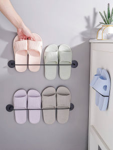 Bathroom Slipper Rack Wall Mounted No Drilling Toilet Shoe Storage Organizer Stainless Steel Shoe Holder for Bathroom