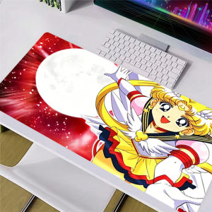 Bandai | HD Print Anime Mouse Pad Pink keyboard pad S-Sailor Moons Office Desk Mat Anti-slip PC Accessories Pad Large size Gamer Mousepad