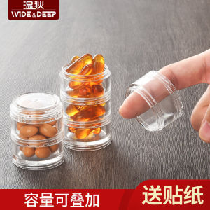 Moisture Proof Pill Organizer Travel Portable Transparent Small Box
