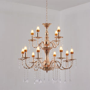 Lampu Gantung Dekorasi Led Hias Chandelier 6 Head Gold Candelabras Lampu Gantung Kristal Akrilik 6/8 Bohlam Gantung Langit-langit LED Liontin Cahaya Hanging Candlelier Dekoras Pencahayaan Kristal Mewah