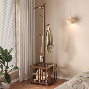CHUJUN | Wooden Deer Hanging Coat Rack Mobile Closet Organizer