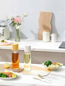 Local Automatic Flip Glass Bottle Oil/Food Seasoning Dispenser/Container/Jar/Bottle/Storage (500 ml)