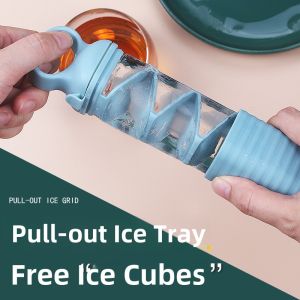 Large Capacity Pull-Out Plastic Ice Tray for Refrigerator Home Use Ice Maker Kitchen Cooking Utensils Freezing Ice Cubes