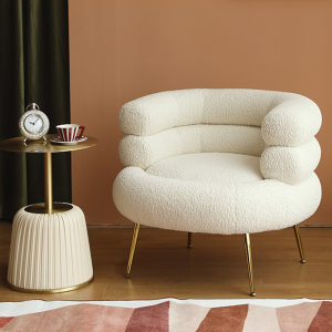 Northern Europe Balcony Leisure Chair Couch Light Luxury Internet Celebrity Designer Make-up Chair Single Wingback Chair Bedroom Cosmetic Chair