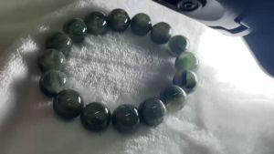 Natural Crystal Green Rutilated Bracelet 天然水晶中低/中等级别 绿发晶 手串 Medium Low Grade 14mm+ /Medium Grade14mm+