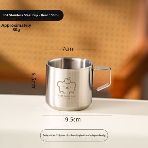 onlycook | Food Grade 304 Stainless Steel Kids Milk Cup