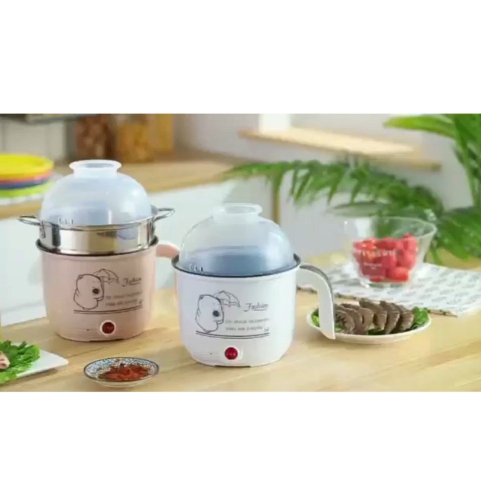 Home2U🏡 1.8L Non Stick Multi function Electric Cooker with 2 Button/Rice Cooker /Steamer Frying Pan /Portable Pot /Periuk Nasi