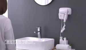 DQQI Wall Mounted Hair Dryer Hair Blower With Wall Holder Bathroom Accessories
