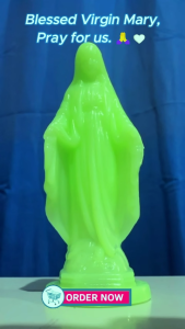Glow in the Dark/Luminous Blessed Virgin Mama Mary Religious Stand for Car & Altar – Christian Catholic Religious Gift & Decors