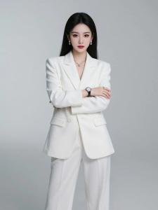 QFN | Elegant Business Casual White Female Suit Set