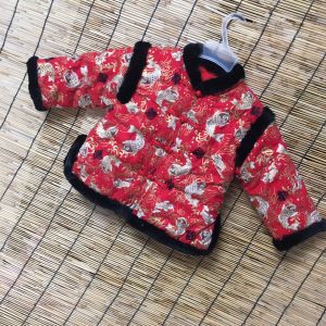 Handmade Cotton Padded Childrens Cheongsam Thickened New Year Visit Costume Baby Cotton Clothes Traditional Chinese Style Toddler