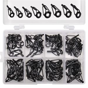 8/80Pcs Fishing Rod Guides High Point Repair Tool Ring Rod Tip High Spare Parts Fishing Accessories