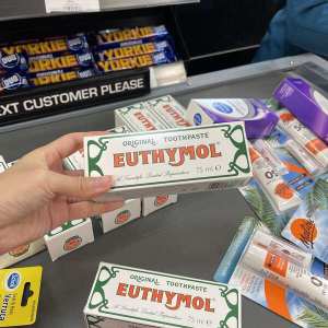 ✭Stock UK Euthymol Classic Retro High End Toothpaste 75ml Pink Bubble Fresh Breath Cleaning Tartar♥