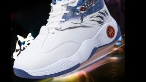 Korean Style High Top Basketball Sneakers - Shock Absorbing Outdoor Casual Shoes - Blue/Green (Size 40-44)