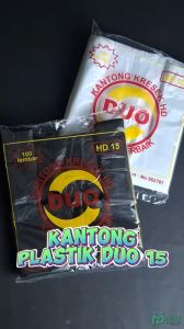 Kantong Plastik Duo Lebar 15 Kresek Packing 100 pcs