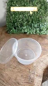 isi 25pcs/Thinwall Klir Round Bulat Kuning/Mangkok Plasik 300ml-500ml
