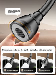 YEMO | 304 Stainless Steel Kitchen Faucet Extender with Pressure Boost and Splash Guard