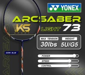 Yonex Arcsaber 73 Light Racket +Yonex BG66 Brilliant+Grip+Stinging service (100% Original）