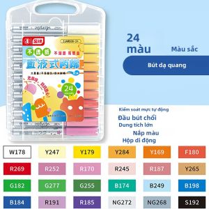 Bộ Bút Dạ Quang Acrylic Mực Lỏng Dùng Cho Nghệ Thuật Và Thủ Công Kèm Hộp Đựng Di Động Dành Cho Nghệ Sĩ Và Các Dự Án Tự Làm - 12/24/36/48/60/72 Màu