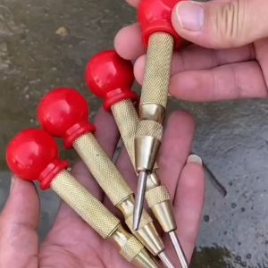 Automatic Centre Pin Punch Spring Loaded Marking Starting Holes Tool Wood Press Dent Marker Woodwork Tool Drill Bit