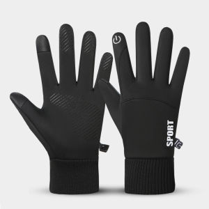 Winter Thermal Cycling Gloves Touchscreen Driving Gloves Water-Repellent Delivery Rider Hiking Anti-Slip Gloves for Men Women