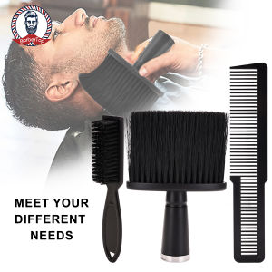 3-Piece Set Of Hair Beard Brushes Neck Facial Cleaning Brushes Multifunctional Brushes Barber Shop Hairdressing Tools