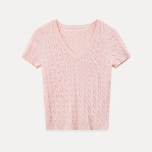 Summer Thin Short Sleeve Knit Top