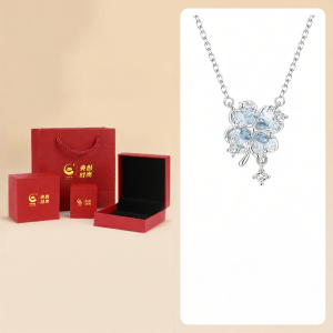 YANGCHUANGSHISHANG | Clover Design Luxury Sterling Silver Necklace S925 Zircon
