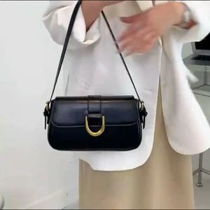 Baggie (Ready Stock) Women French Niche Armpit Bag Versatile Simple Fashion Shoulder Handbag PU Leather Casual Travel