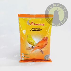 SEMPATI Vitasong Bird Seed Canary 250gr Pakan Harian Makanan Burung Kenari Branjangan Finch Siskin Blackthroat Pakan Milet Campur Mix Seed Biji Kenari Sawi Niger Jewawut Milet Putih Merah