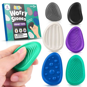 6 Gói Cảm Giác Đá Silicone Fidget Đồ Chơi Tự Kỷ Trẻ Em Và Người Lớn Họa Tiết Làm Dịu Xuống Đồ Chơi Giải Tỏa Căng Thẳng