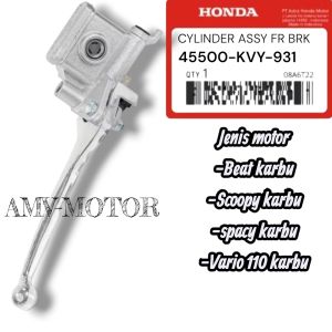 MASTER REM ASSY DEPAN FULLSET MOTOR HONDA BEAT BLADE SCOOPY KARBU SPACY KARBU KVY KODE 15500 KVY 931