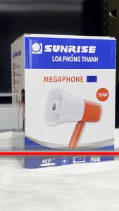 Loa phóng thanh công suất lớn 50W chính hãng Sunrise SM9 MP3 Loa phóng thanh cầm tay ghi âm rao bán hàng (SM9=1pin SM9A=2 pin)