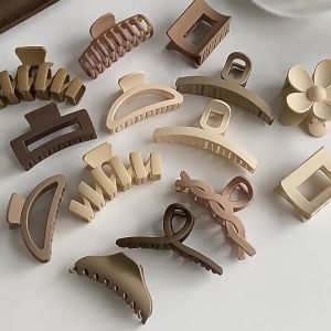 Retro Large Grab Clip Back Head Hair Clip Frosted Dish Hair Shark Clip Womens Hair Accessories 鲨鱼夹