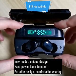 E30 TWS 5.1 หูฟังบลูทูธไร้สาย หน้าจอดิจิตอล HiFi ลดเสียงรบกวน พร้อมไมโครโฟน สินค้าพร้อมส่ง จัดส่งไว