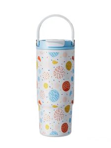 BIZE | Aesthetic Ceramic Insulated Coffee Mug with Drop Rope