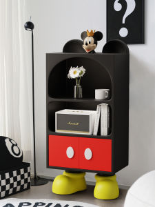 Mickey Mouse Bedroom Living Room Sofa Side Storage Cabinet Childrens Bookcase Wardrobe Three-Drawer Modern Simplicity Furniture
