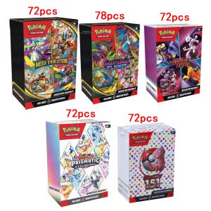 Takara Tomy | 360Pcs Pokemon Card Prismatic Evolution PHANTASMAL MEGA EVOLUTION Violet 151 White Flare English Booster Battle Transaction Card