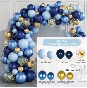 Birthday Decoration Balloon Set Night Blue and Gold